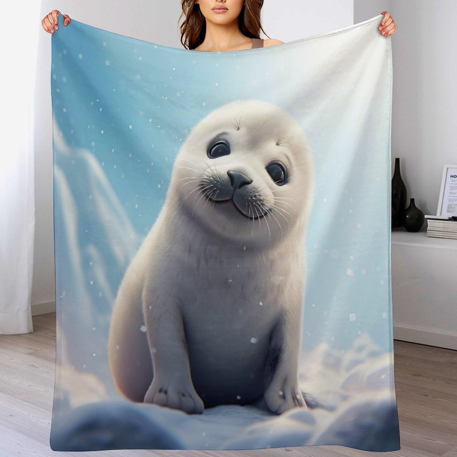 Couverture polaire phoque légère pour ne plus avoir froid au lit
