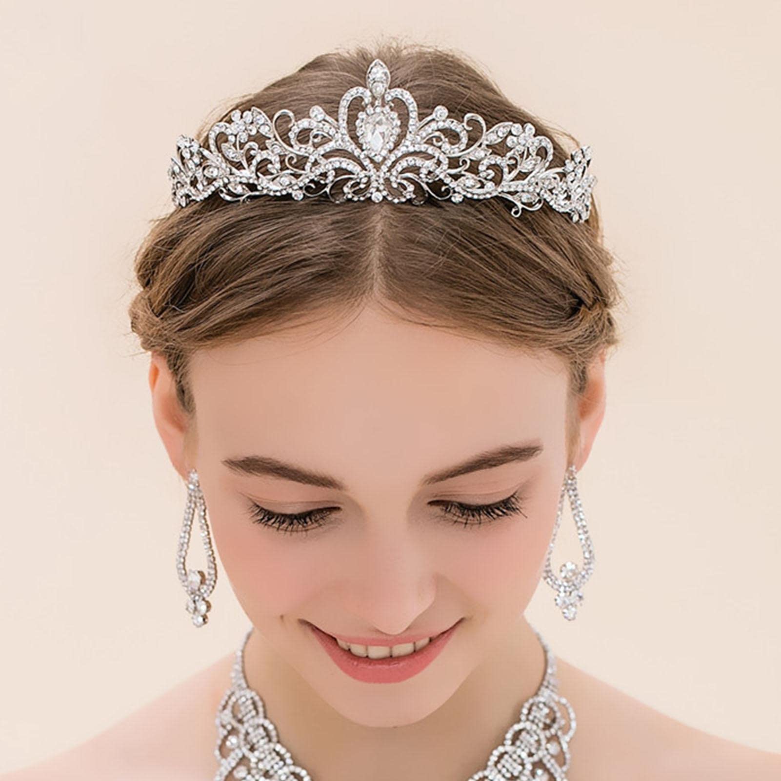 Yean Strass-Tiara Für Frauen & Mädchen – Hochzeit, Geburtstag, Braut, Party-Kopfschmuck Mit Elastischem Band