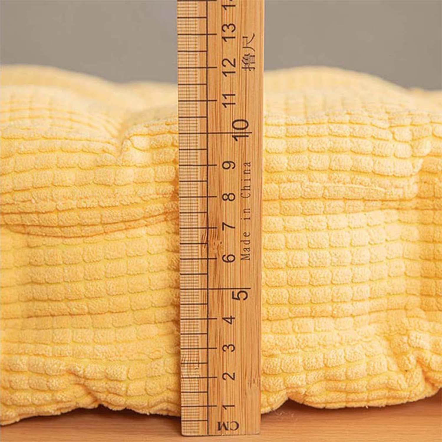 Cuscino rialzista spesso 10 cm, in cotone, quadrato, per casa, ufficio e auto, per uso interno ed esterno, grigio scuro (50 x 50 x 10 cm)