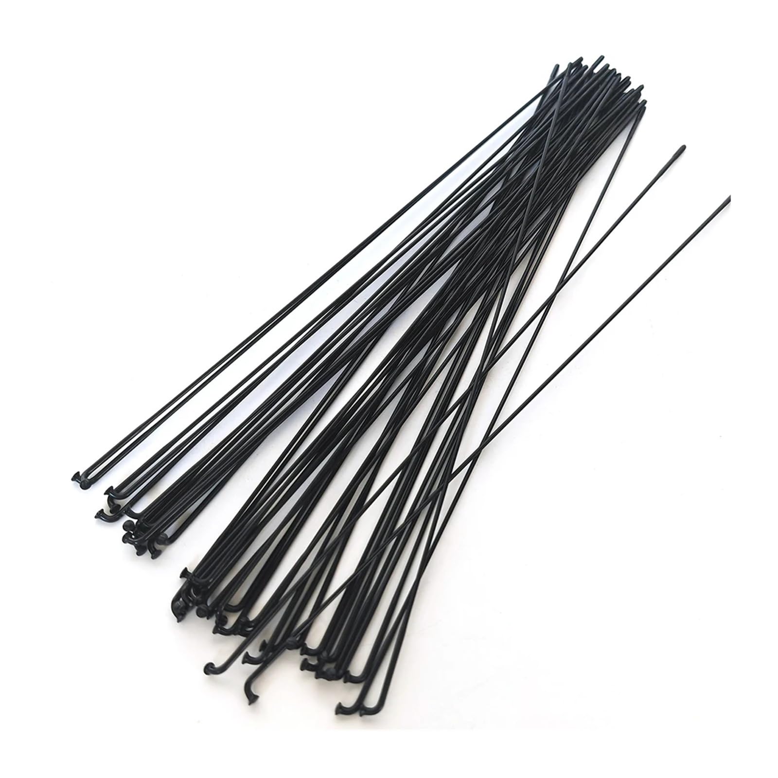 Raggi Bicicletta,Raggi di Ruota per Bicicletta Raggi Rotondi 14G Neri a Triplo Spessore in Acciaio Inox J Bend Straight Pull Racing Spokes 2.0-1.5 Raggi