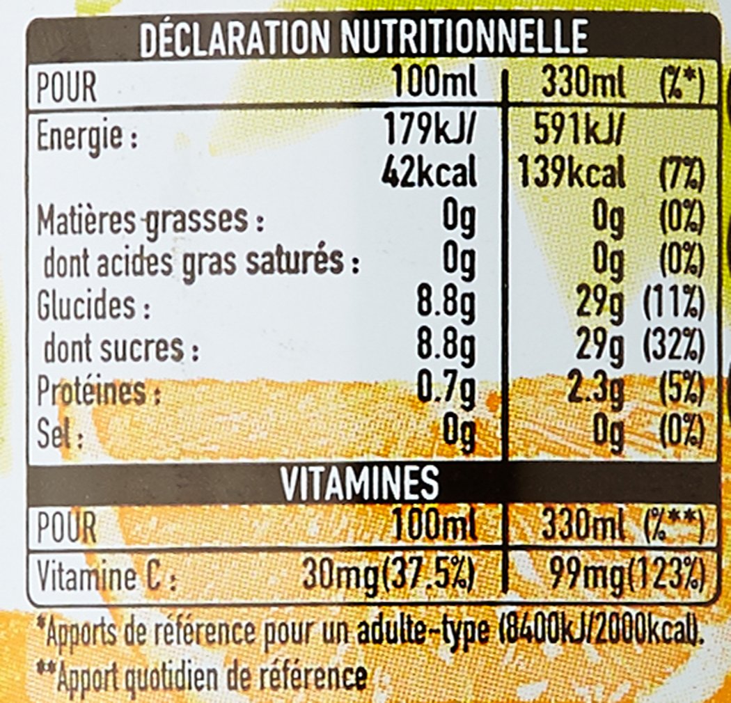 Minute Maid cannettes Orange 33 cl Pack de 6 - Lot de 2