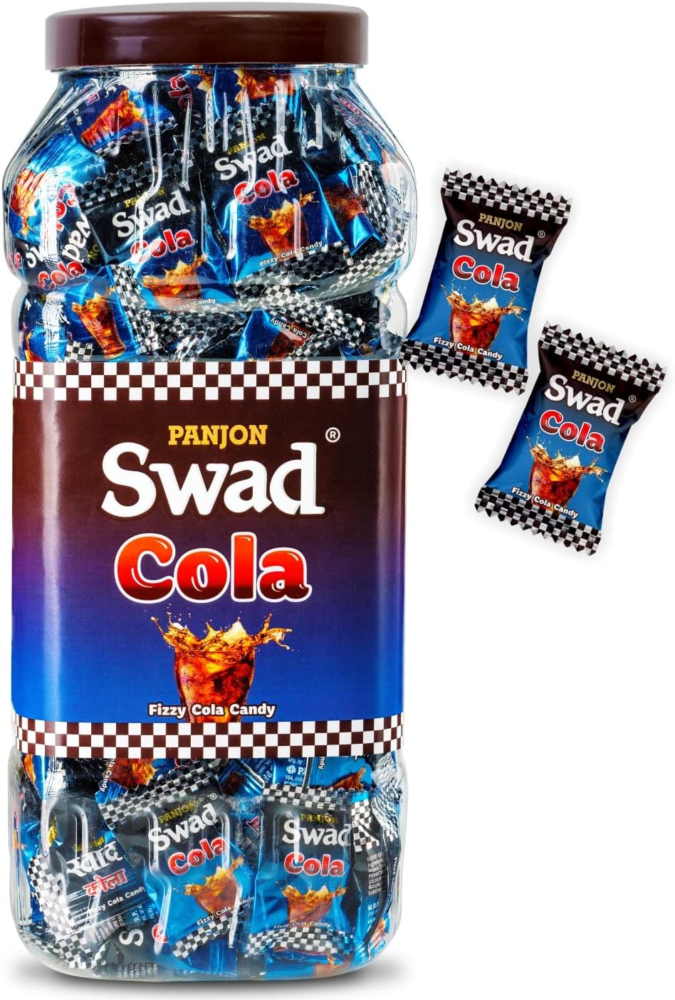 Swad Cola Candy (Chatpata Masala Cola Fizz Toffee) Jar, 500g