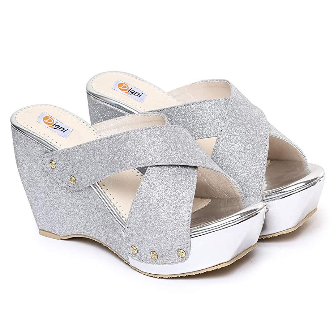 glamorous and glitzy women's & girl's wedge sandals for dressy occasions...