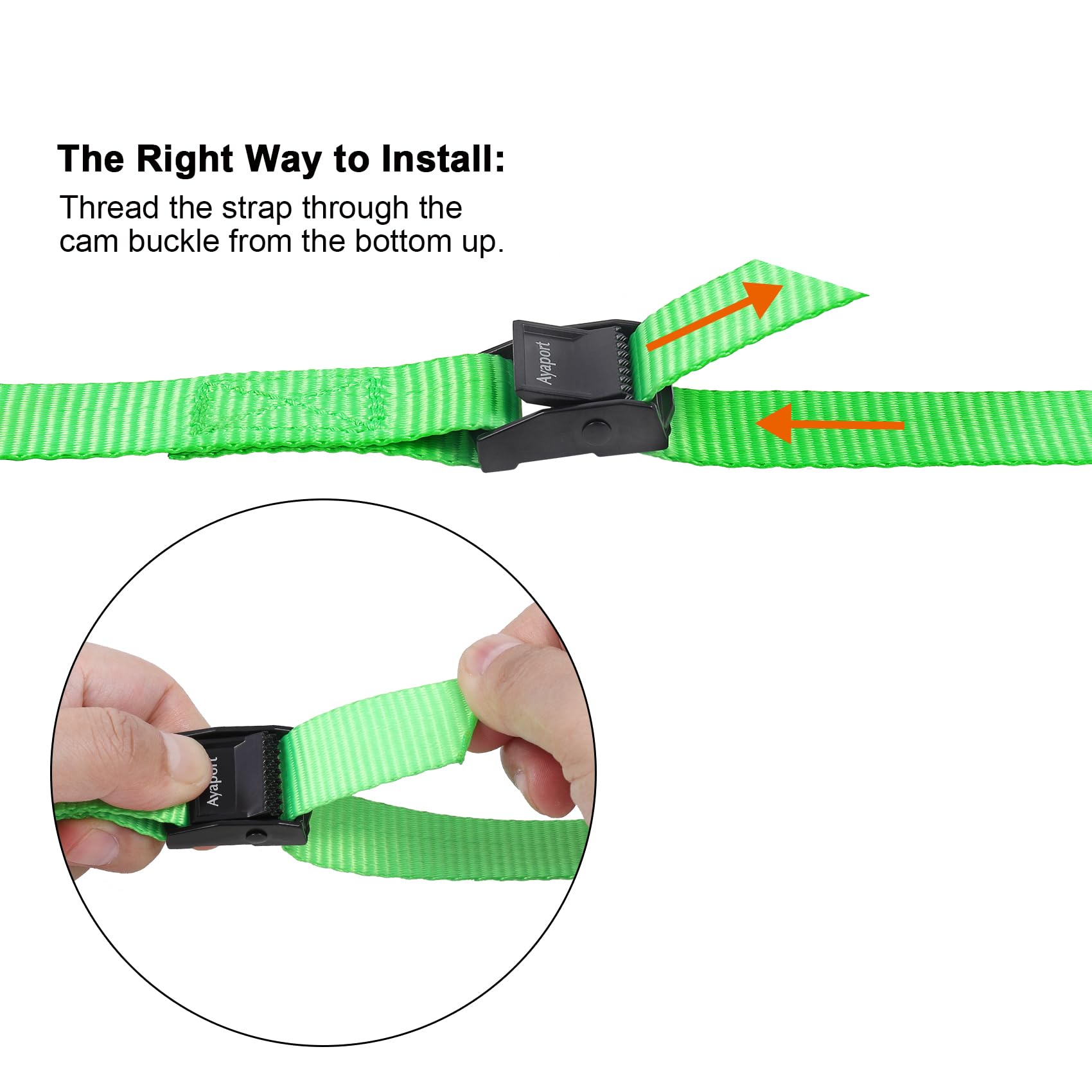 Ayaport Lashing Straps - 8ft, 4 Pack -5