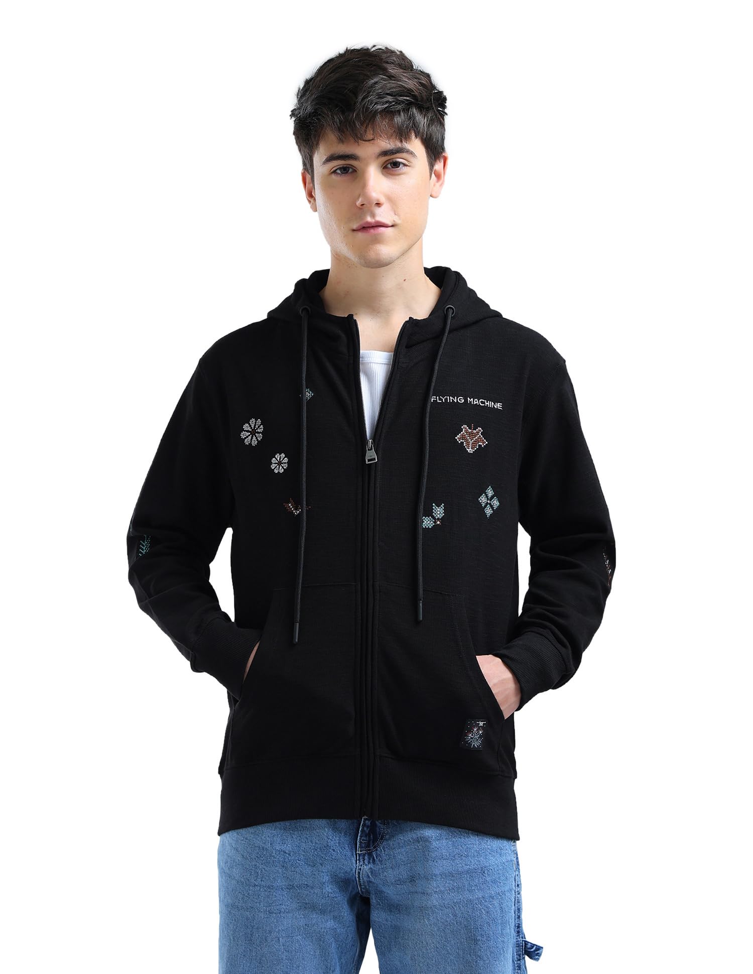 flying machine Men's Relaxed Fit Sweatshirt| Fabric Decoration-picture-36