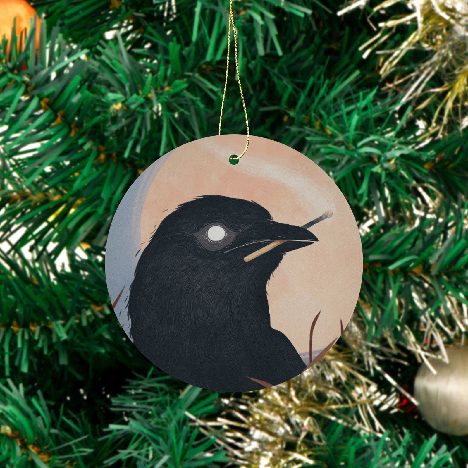 Crow christmas tree ornaments Clearance