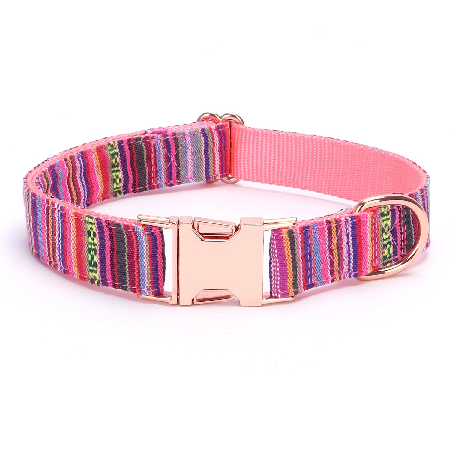 haoyueer Multi-Colored Stripe Dog Collar