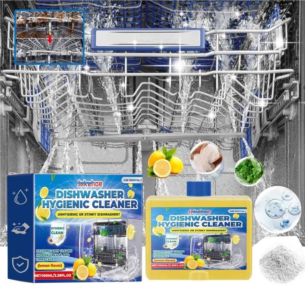 1 pz—3 pz Detergente e disincrostante for lavastoviglie da 100 ml - Profumo di limone, rimuove calcare e grasso, sicuro for i piatti, formula ecologica, compatibile con Jakehoe(3pcs)