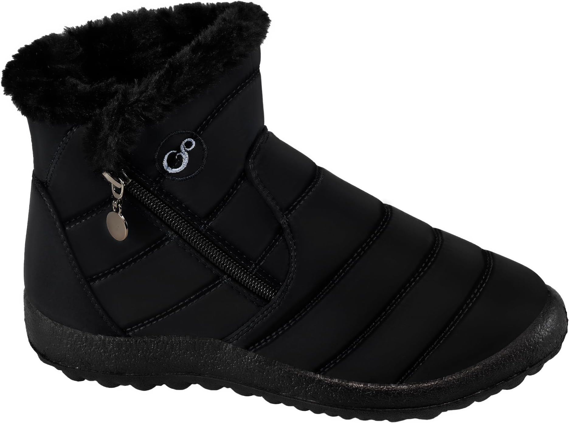 Alicegana Snow Boots for Women Winter: Warm Fur Lined Ankle Booties Comfortable Waterproof Slip On Lightweight Womens Boots