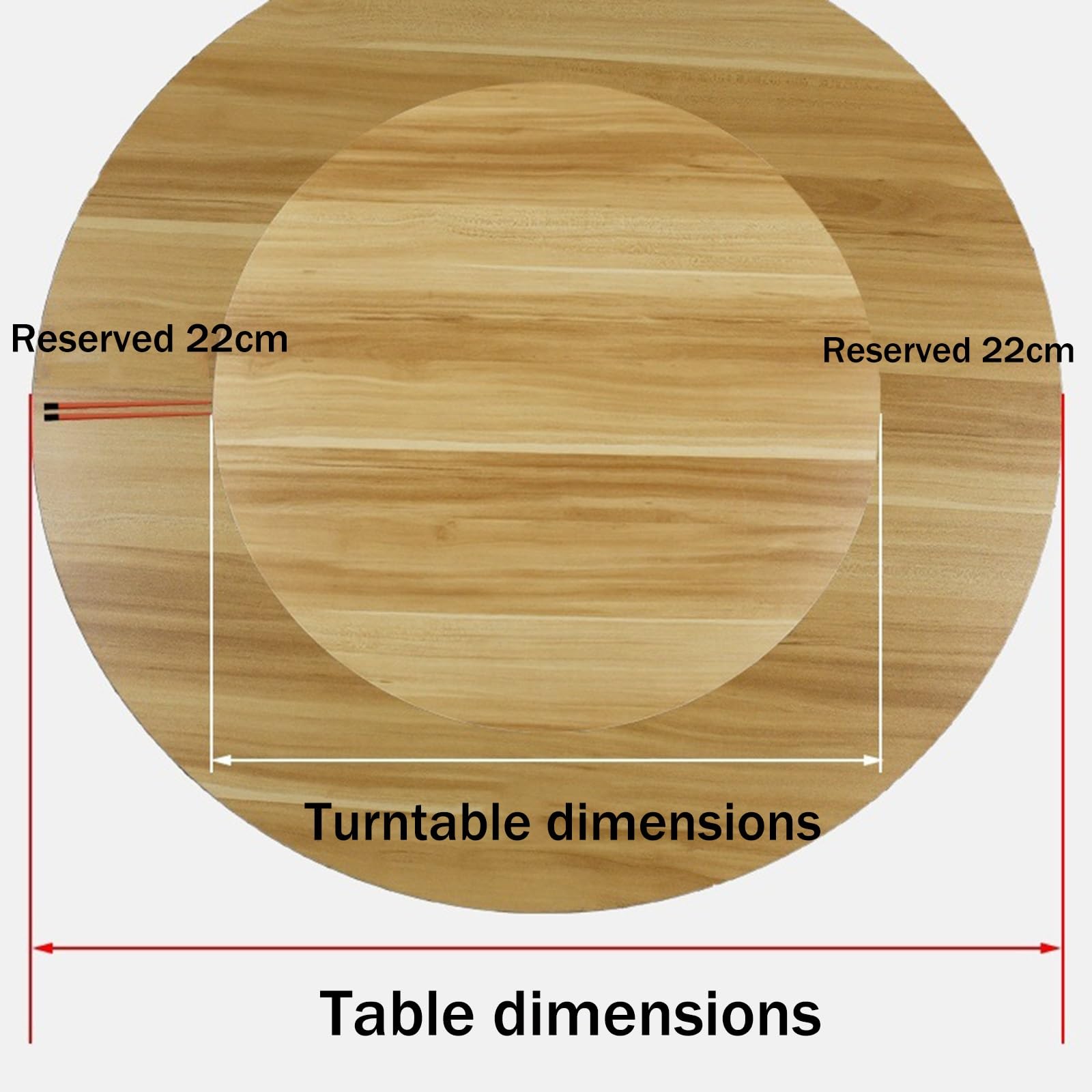 Lazy Susan - Giradischi per tavolo da pranzo, 40,6 cm, in acero bianco, vassoio rotante con cuscinetti silenziosi, centrotavola per riunioni di famiglia e feste