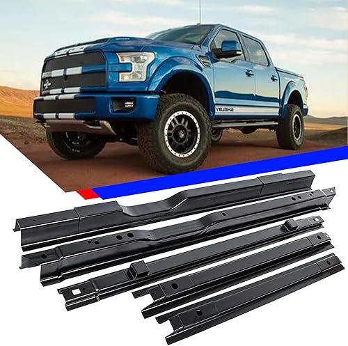 Acmex Camión de 5 rieles compatible con 1999-2018 F250 F350 F450 Super Duty, kit de soporte de camión de acero largo para rieles de cama 99-18 F250