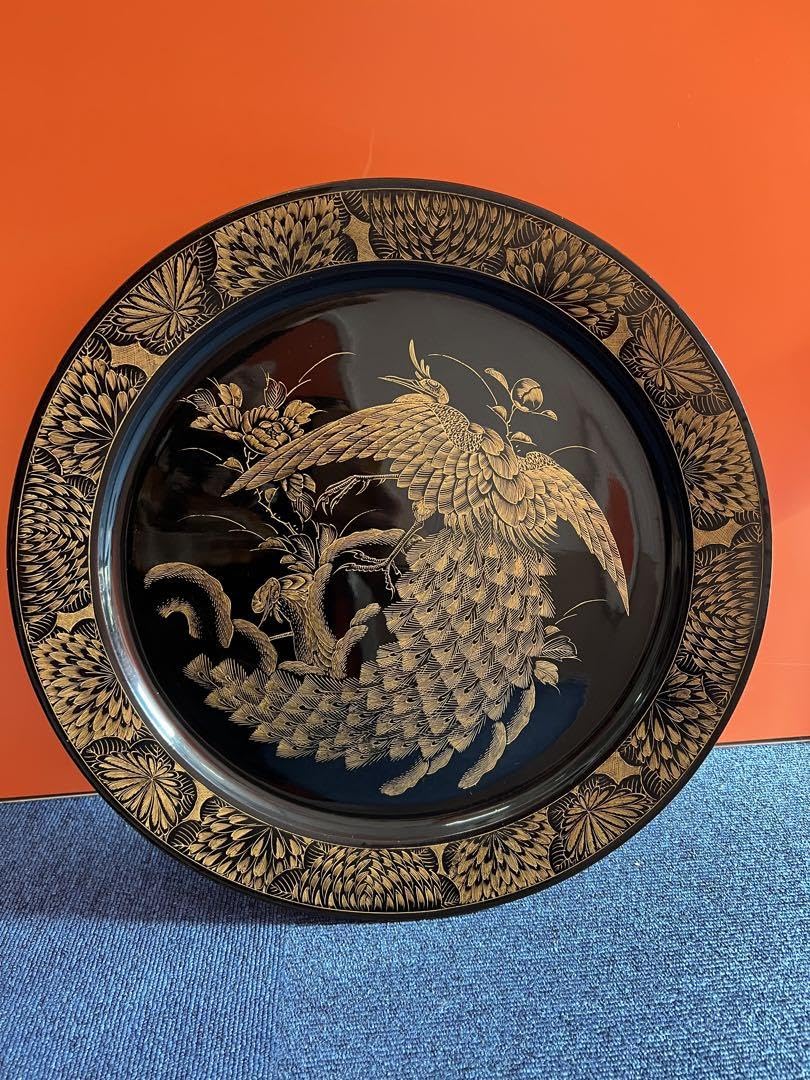 1389 輪島塗　花鳥　蒔絵　飾り皿　41cm 金彩　未使用 Amazon.co.jp: 1389 輪島塗 花鳥 蒔絵 飾り皿 41cm 金彩 : Toys