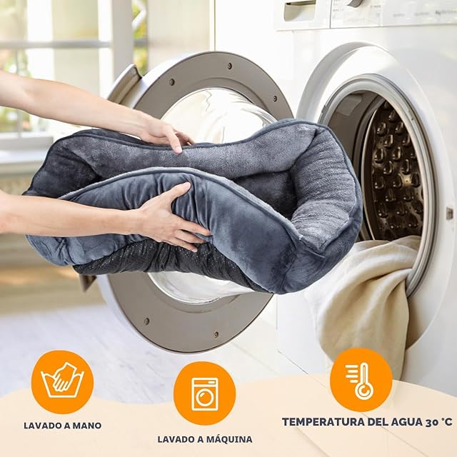 Foto 6 de 7 de Nobleza Cama Perro Lavable, 77x67cm Cama para Perros Lavable con Antideslizantes con Relleno de Fibras Super…