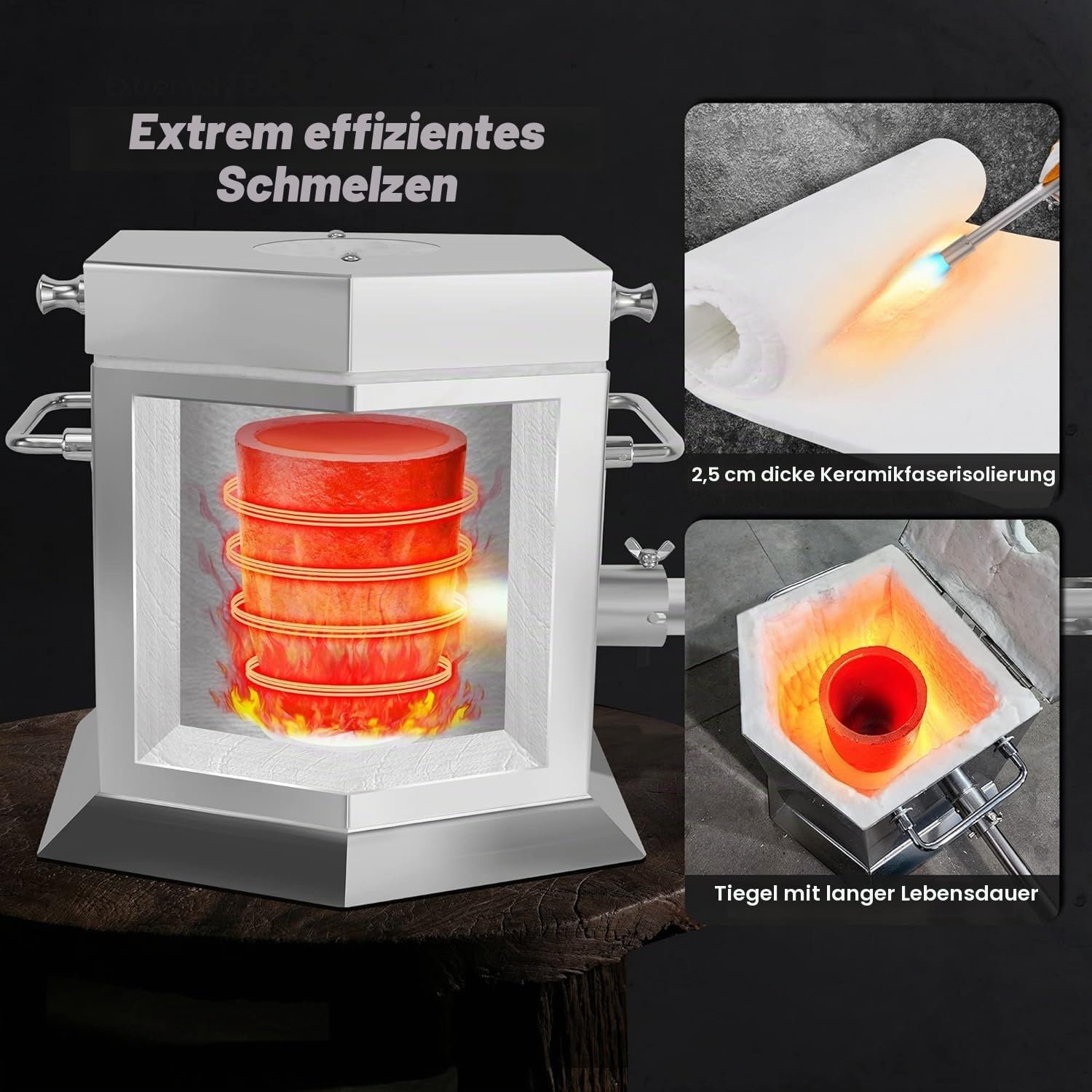 Keramikfaser-Isolierung, 61 x 39,9 x 2,5 cm dick, feuerfeste Isolierdecke für Holzofen, Kamin, Pelletofen, Kamin, Ofen, Kessel, Pizzaöfen und Schmiede