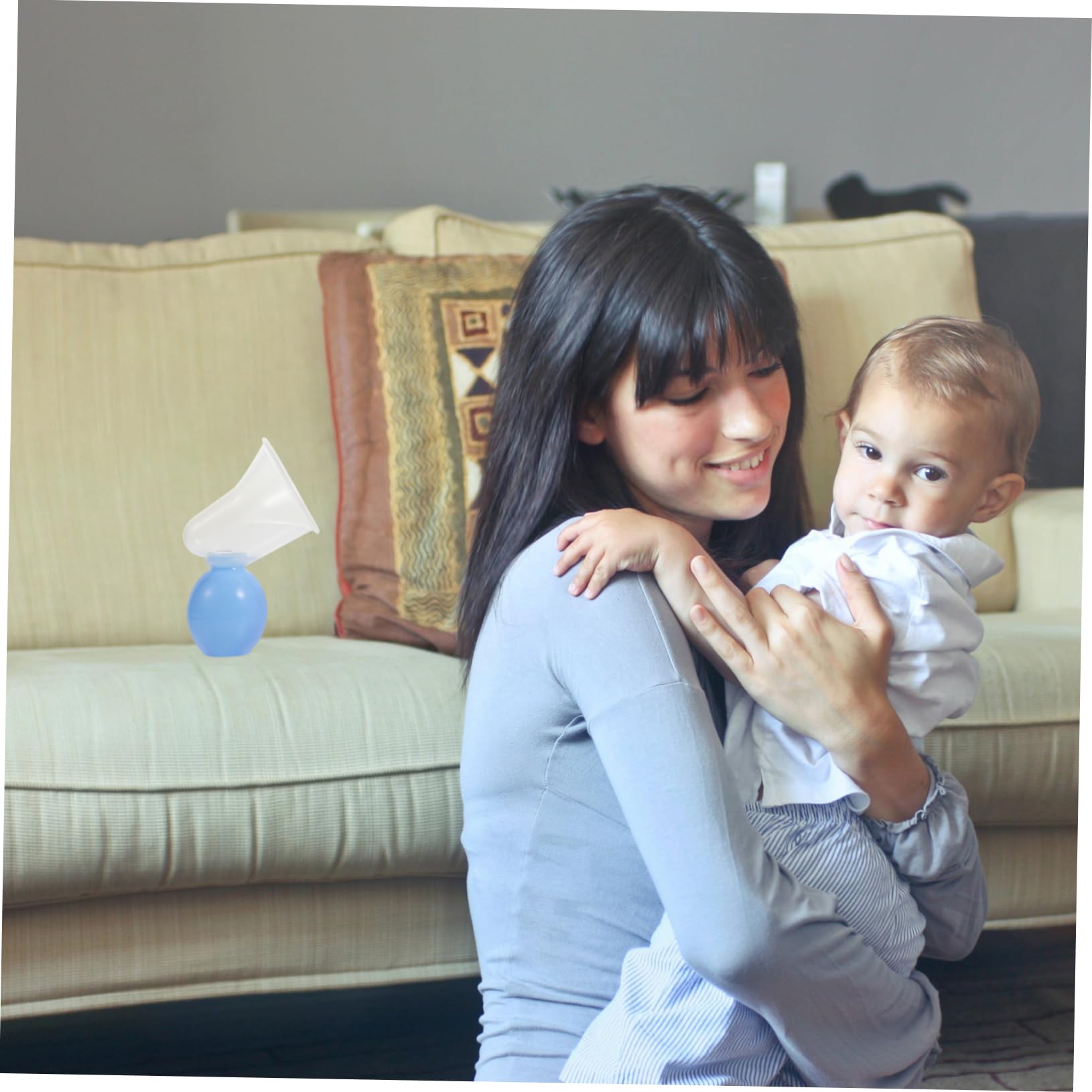 COOLHIYA Manual Breastfeeding Supplies 2 Pack Portable for Breastmilk Expressing