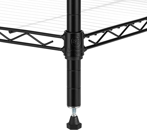 Miniatura 7 de Finnhomy Estantería de alambre de 8 niveles, estante de alambre de acero ajustable, 8 estantes, estante de almacenamiento de acero o dos unidades de