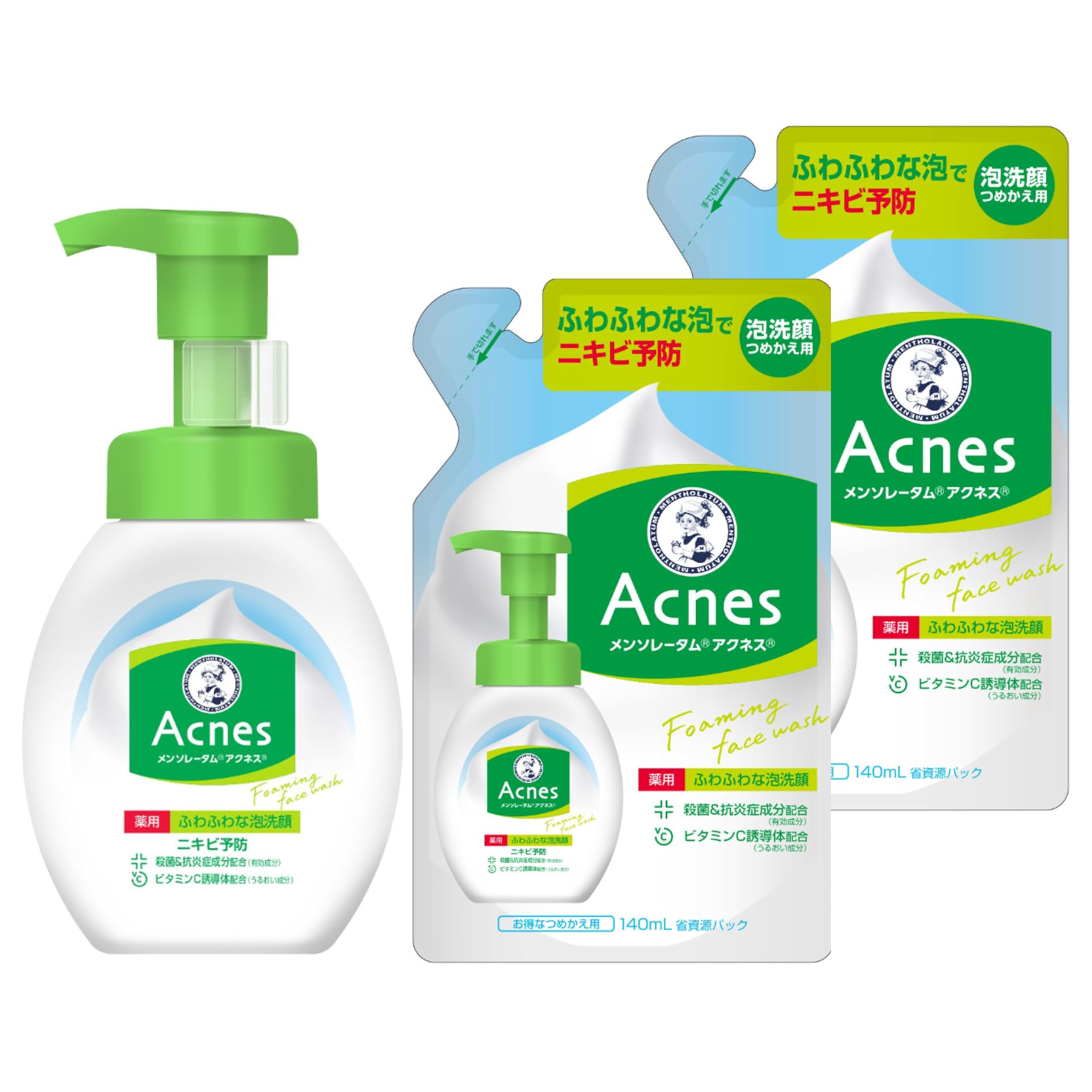 アクネス(Acnes) メンソレータム アクネス ニキビ予防薬用ふわふわ泡洗顔…