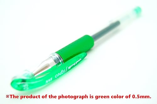 Signo - Bolígrafo de tinta de gel con tapa UM-151 DX punta extrafina de 0020in 17 colores juego de notas adhesivas