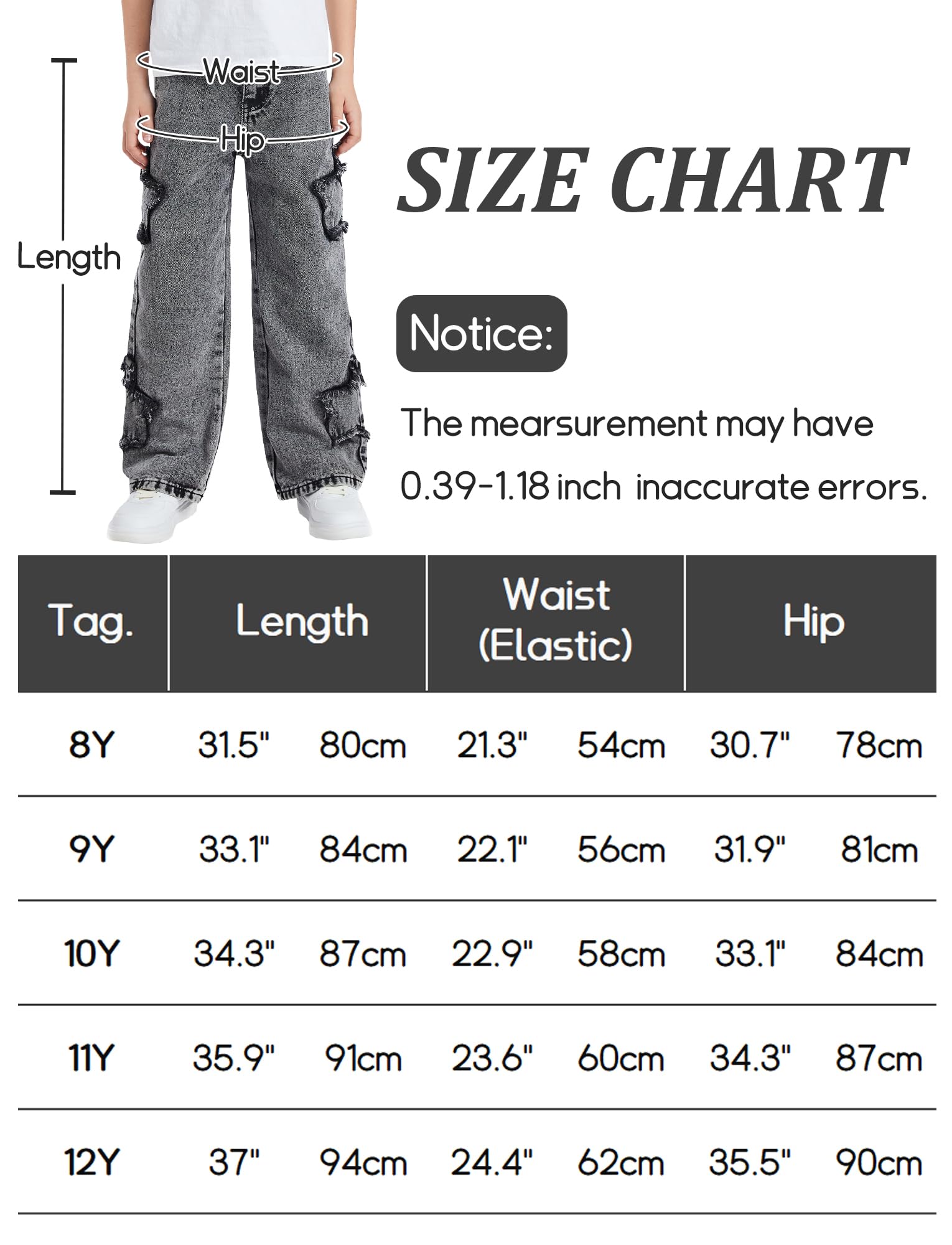SEAUR Pantalones vaqueros para niño de pierna ancha con cintura elástica Y2K Denim Jean pantalones rectos patrón de estrellas vintage EU 128-152 (8-12 años)