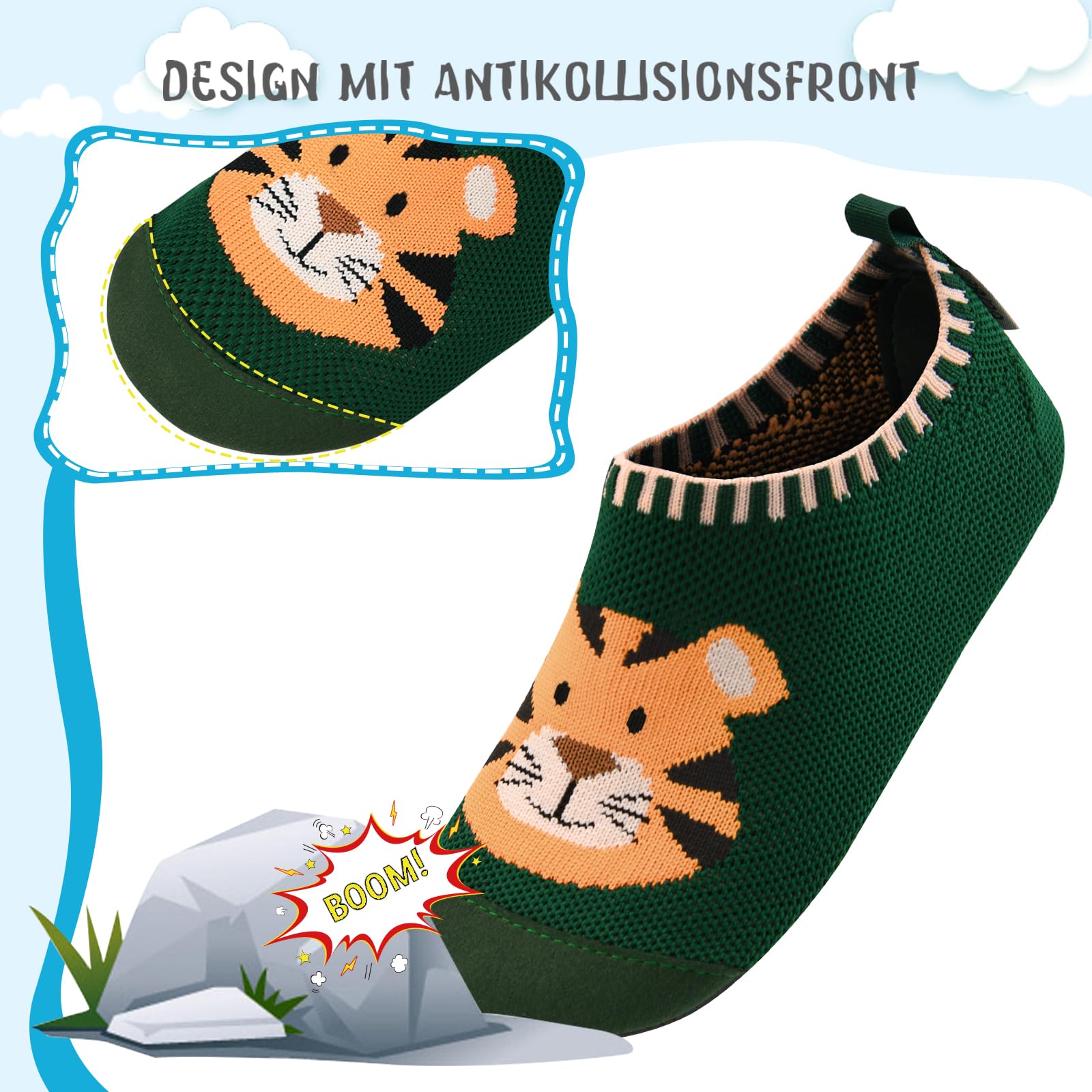 Besuche den Kyopp- Kyopp Hausschuhe Kinder Mädchen Barfussschuhe Kindergarten Slippers Jungen Rutschfest Pantoffeln für Atmungsaktive Weich Lauflernschuhe Kleinkinder Schuhe in use