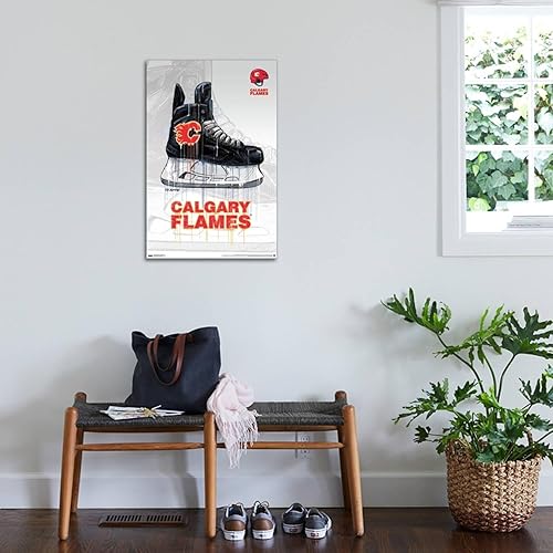 Miniatura 3 de Trends International NHL Calgary Flames - Drip Skate 21 Wall Poster, 22.37" x 34.00", Stretched Canvas