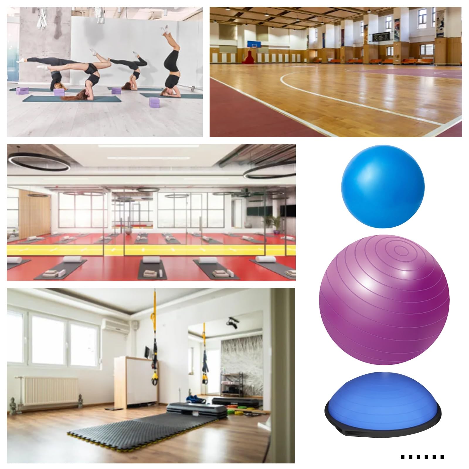 Supporto da Parete per Palla da Esercizio, Grande ripiano portaoggetti per Palla da Yoga per organizzare la Terapia, la Palla di stabilità, Le Palle mediche, l'attrezzatura atletic