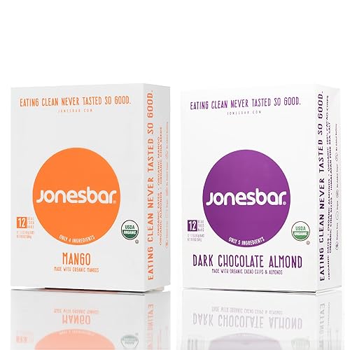 Miniatura 17 de JONESBAR USDA - Barra orgánica de frutas y nueces, sin OMG, Kosher, vegana, sin gluten, barra de aperitivos simple (24 barras (2 cajas))