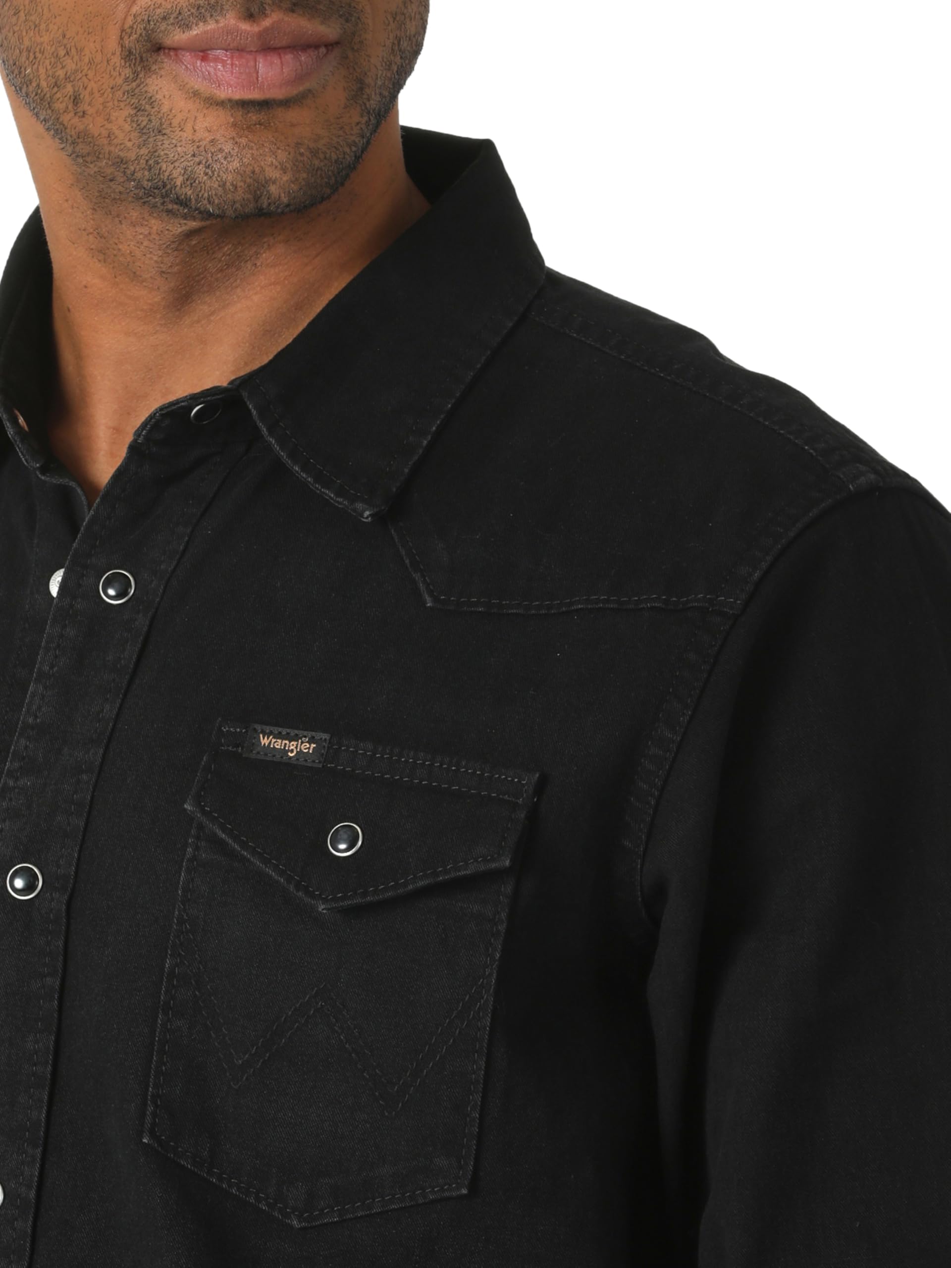 Wrangler Męska kultowa koszula dżinsowa o regularnym kroju, S