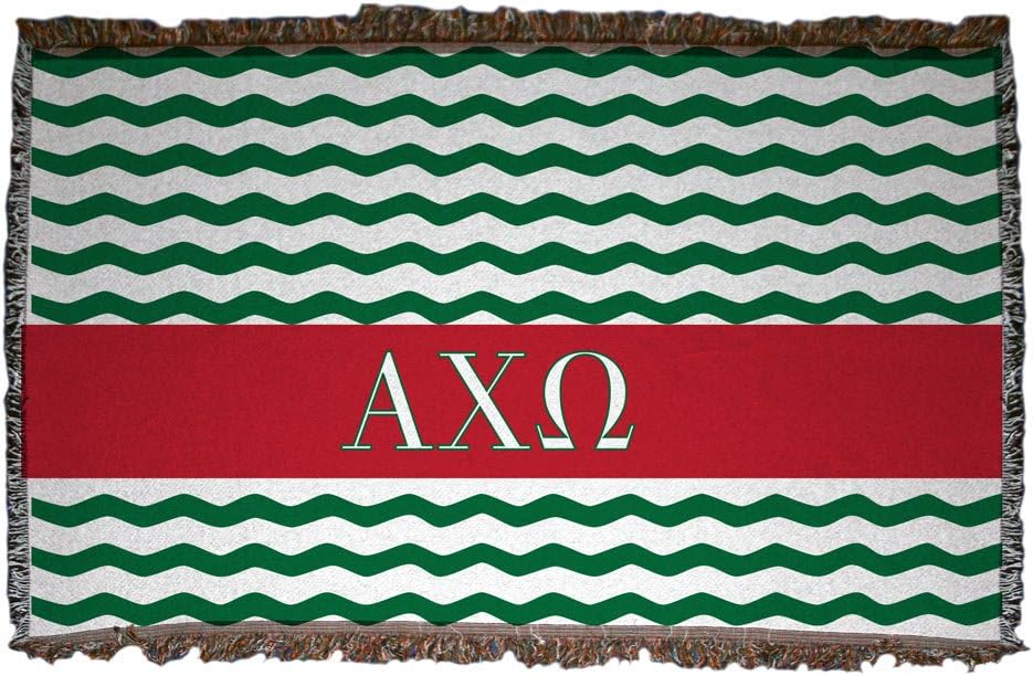 VictoryStore Alpha Chi Omega Woven Blanket Design 1