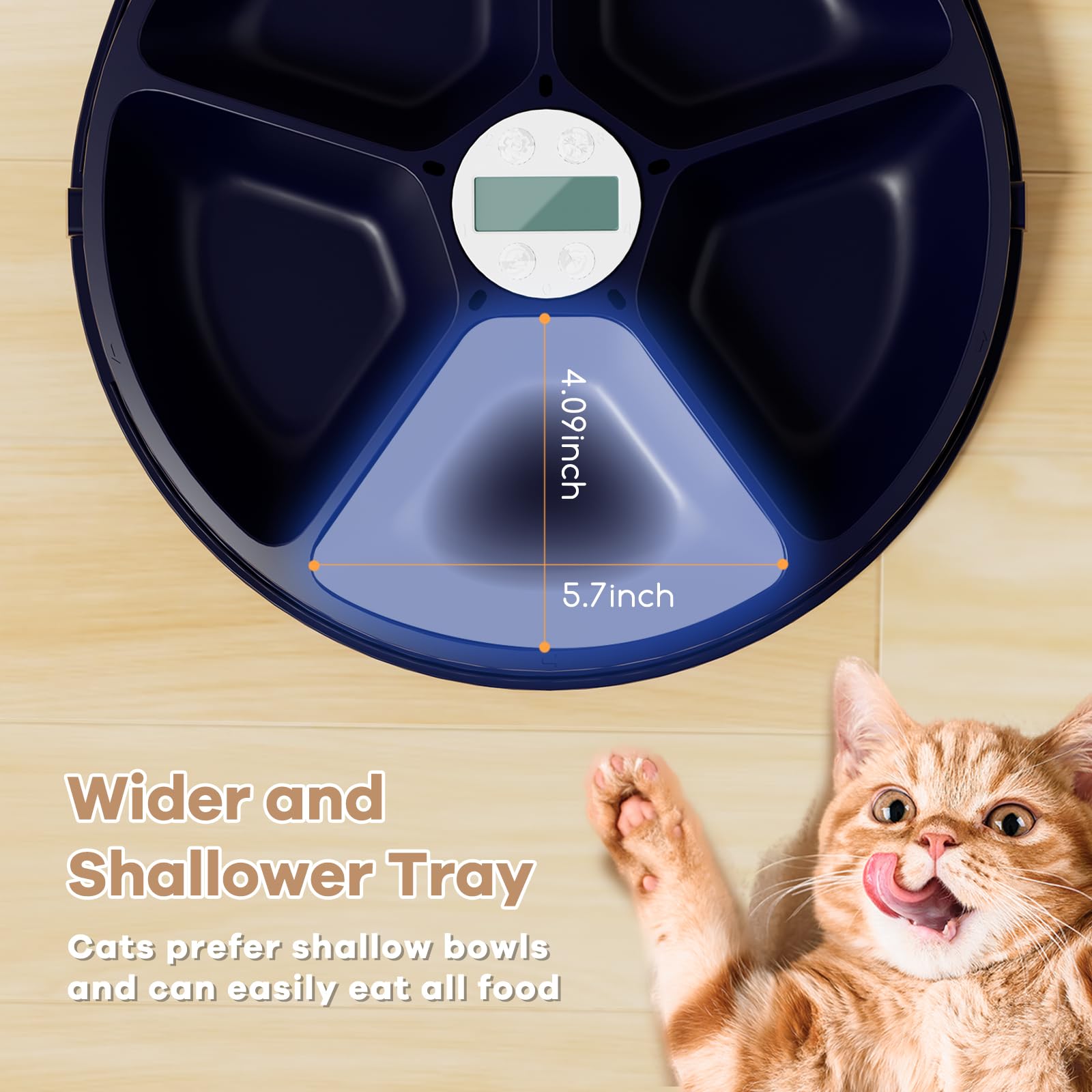 UBPET Automatic Cat Feeder Wet Food, 2025 Upgraded Refrigerated Auto Cat Feeder with Semiconductor Cooling, 4 Days Freshness 5 Meals, Pet Food Dispenser for Cats and Small Dogs, Easy to Clean - image 8