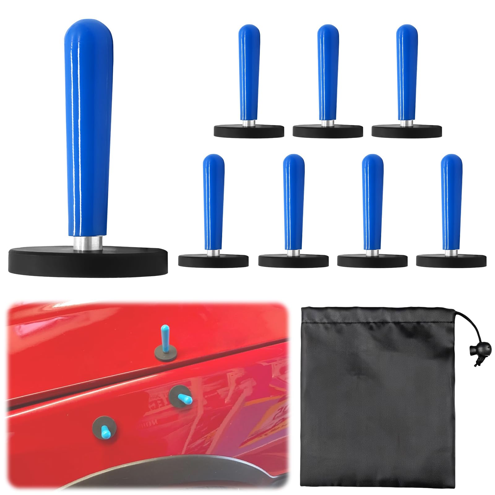 Auto Montagemagnet mit Aufbewahrungbox: 8 Stück Verpackungs Gripper Magnethalter, Magnethalter Folie, Auto Mantagemagnet, Magnete Haftmagnet Car Wrapping, Montagemagnet für Auto Folie Wrap