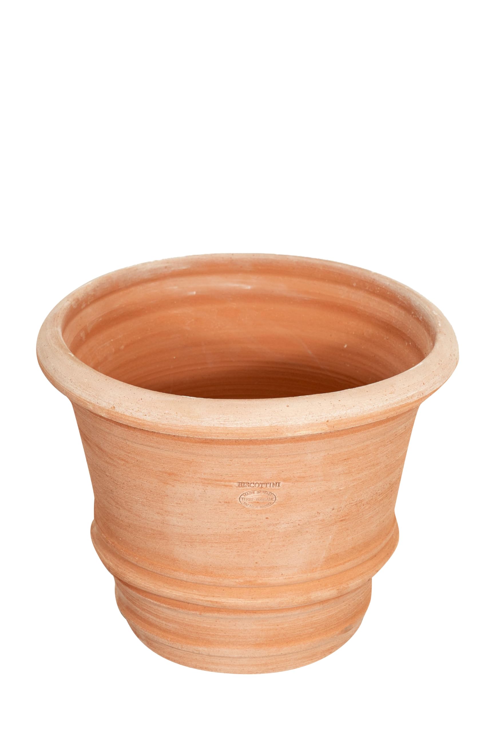Biscottini Maceta de terracota Toscana 40 x 40 x 30 cm (largo x ancho x alto) – Macetas de terracota grandes para exterior e interior – Maceta de exterior grande, fabricada en Italia