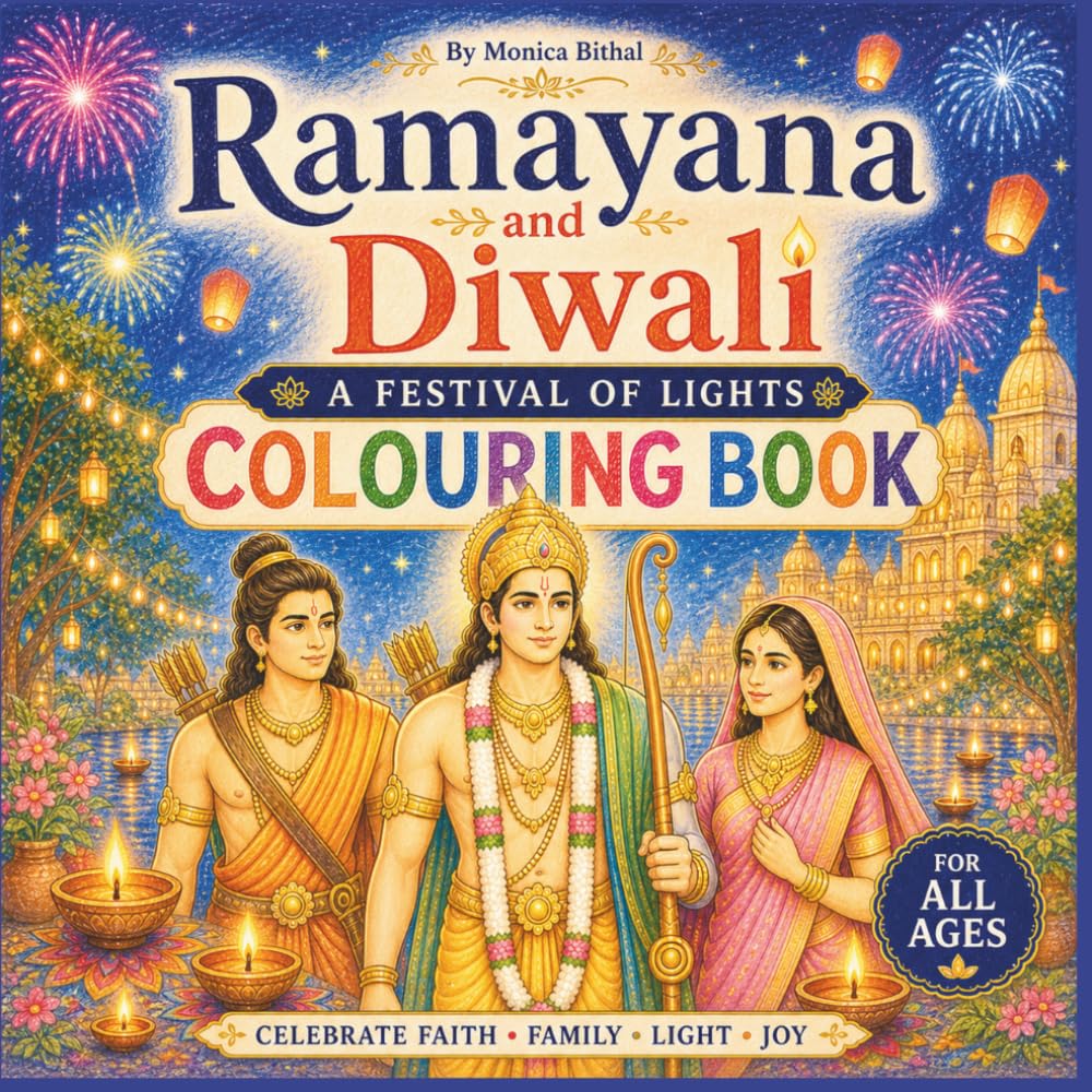 The Ramayana & Diwali Colouring book: Celebrate Light, Joy & the Sacred Story Through Colour (Colouring, Chanting and Poetry)