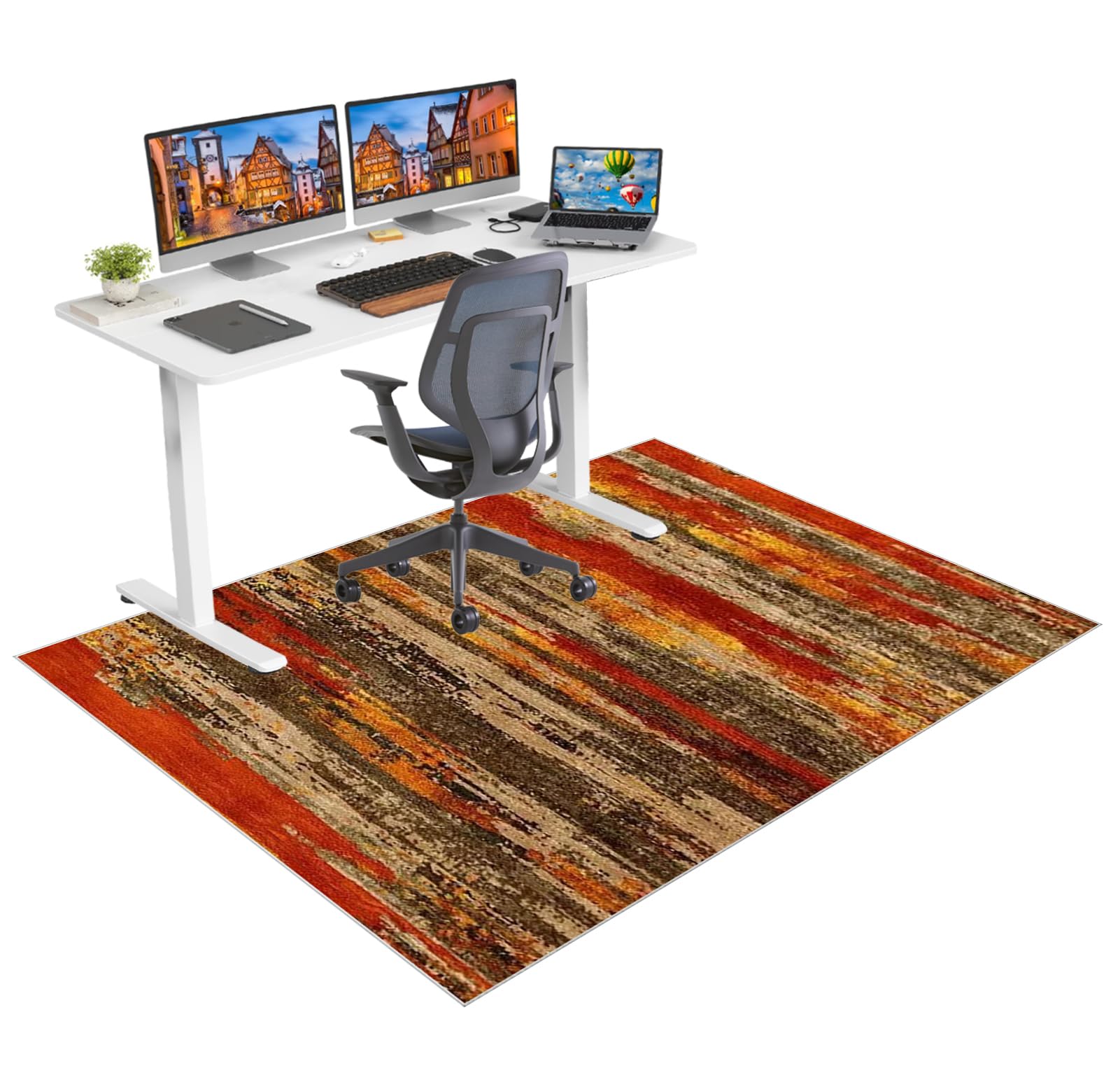 Ruxevnsy Color-1566A Office Chair Mat For Hardwood Floors 60 X 70 Cm Computer Desk Floor Mat, Gaming Computer Chair Mat, Large Floor Protector For Gaming Chair, Carpet Protector For Home And Office, Rolling Chair Mat