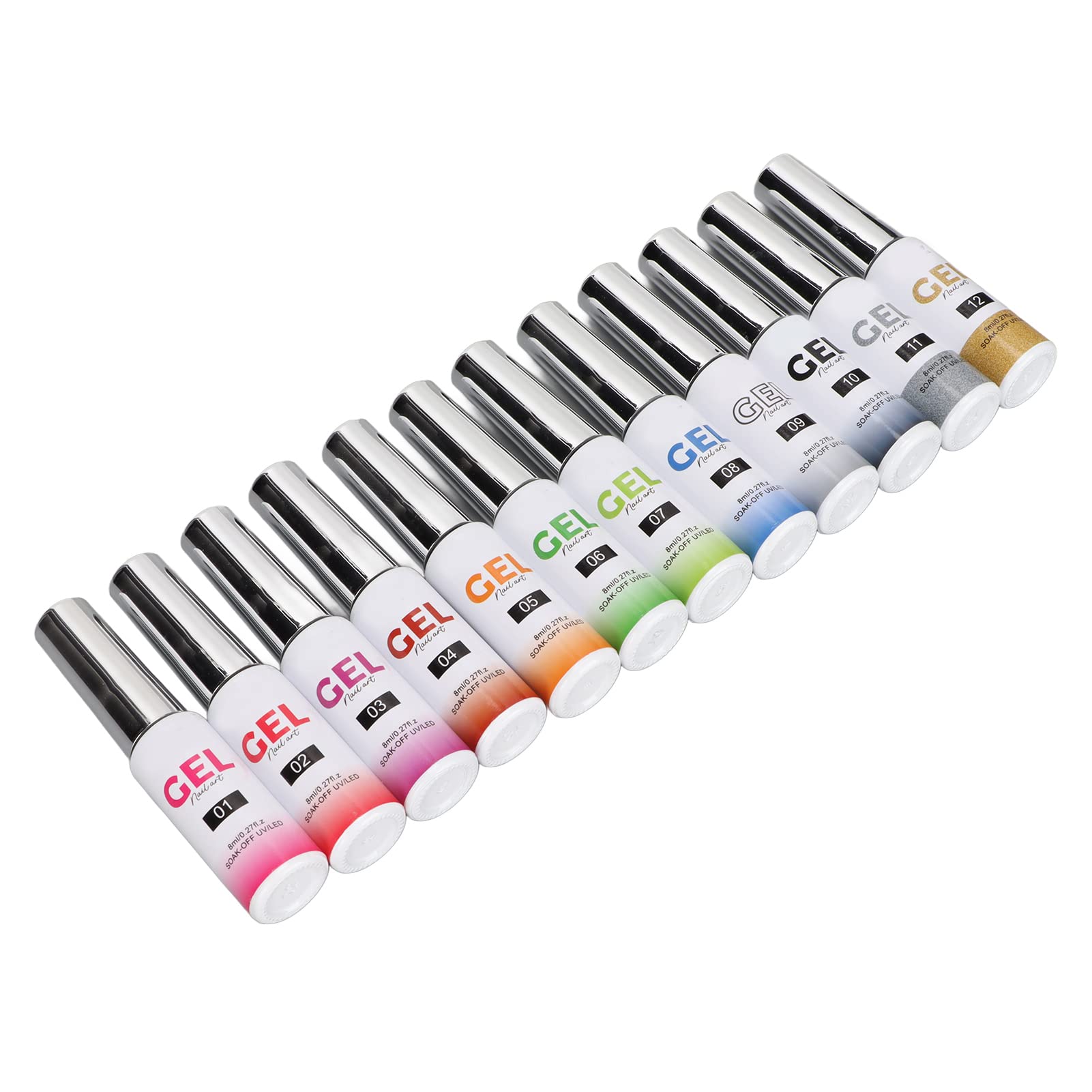 Kit smalto gel per unghie 12 colori Set smalto gel professionale per pittura per salone per principianti di nail art fai te Usa ingredienti naturali sicuri