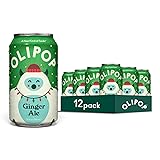 OLIPOP Prebiotic Soda Pop, Ginger Ale, Pantry Pack Packed with Prebiotics, Fiber, and Botanicals, Gluten Free, Vegan, GMO Free, 12oz (12-Cans) Ginger Ale 12 Fl Oz (Pack of 12)