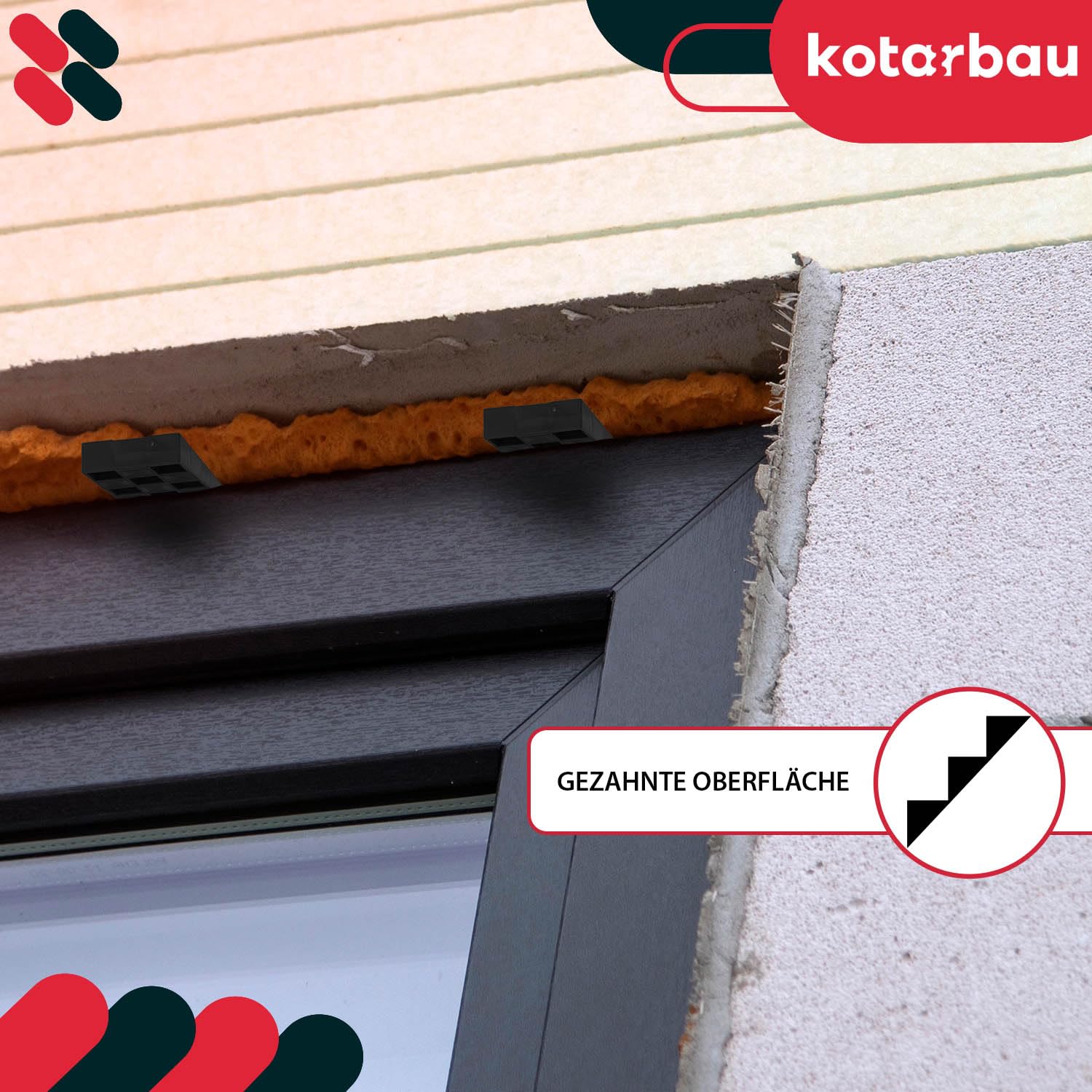 KOTARBAU® Juego de 250 cuñas de montaje de plástico, 94 x 44 x 14 mm, para ventanas, puertas, marcos de ventana, marcos de puertas, marcos de ventana, color negro