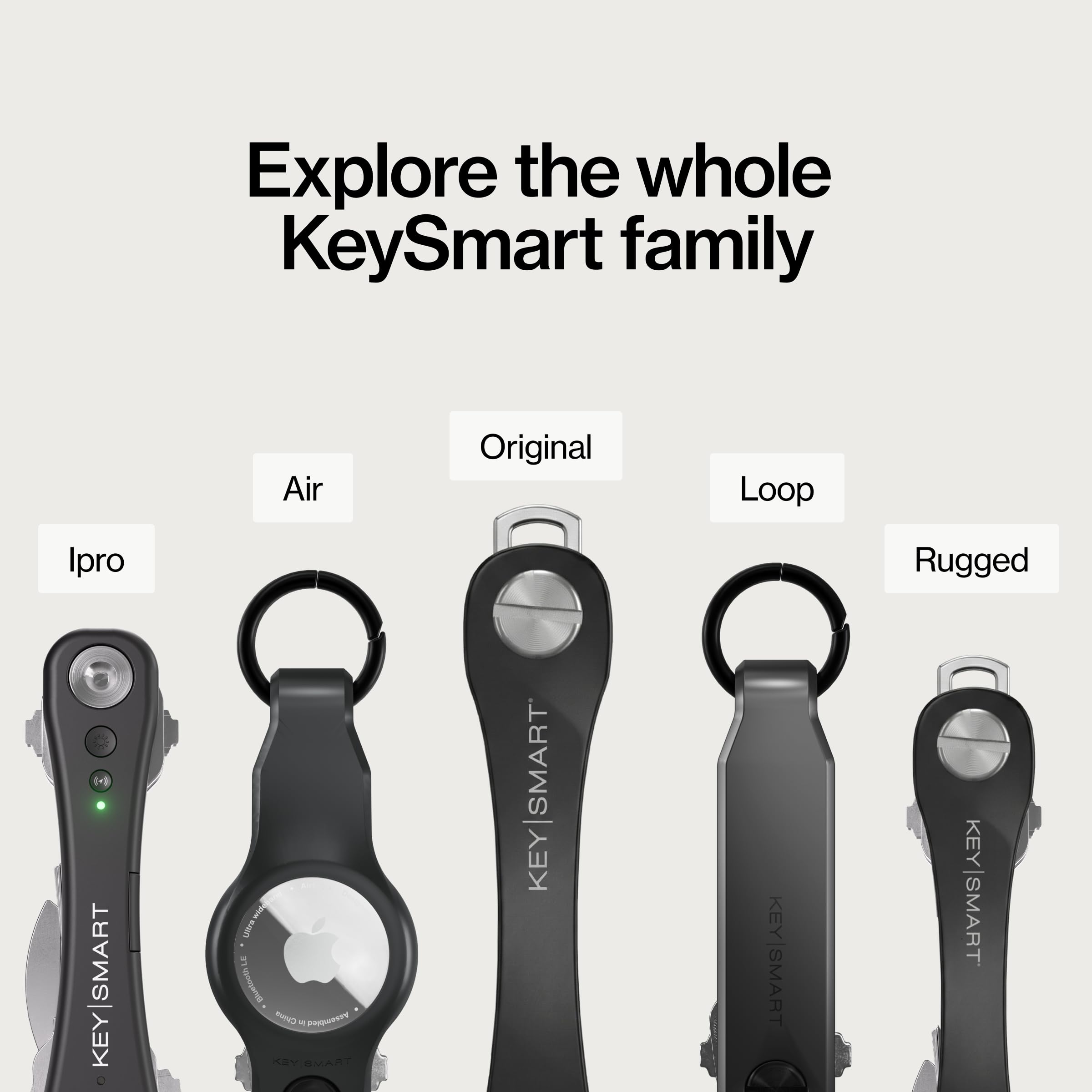 KeySmart KS019e-Green Premium kompaktowy organizer na klucze, zielony, jeden rozmiar