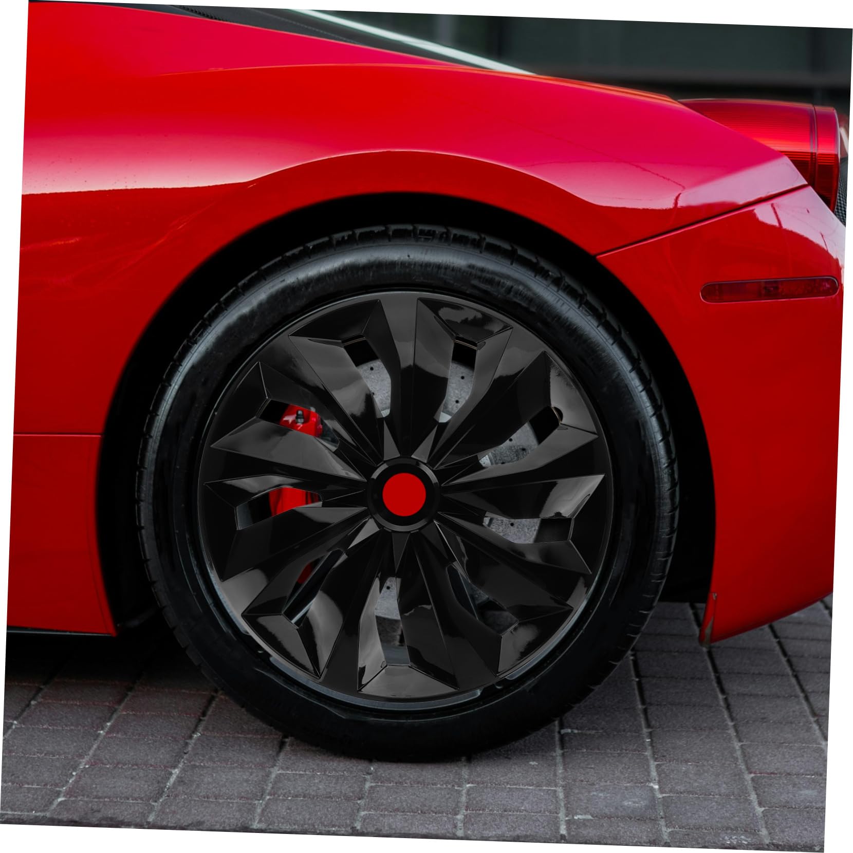 Didiseaon Copricerchi Nero Opaco per Ruote Auto da 15 Pollici in Pp, Coprimozzo Elegante e Resistente, Facile da Installare per Esterni Auto Stile Casuale