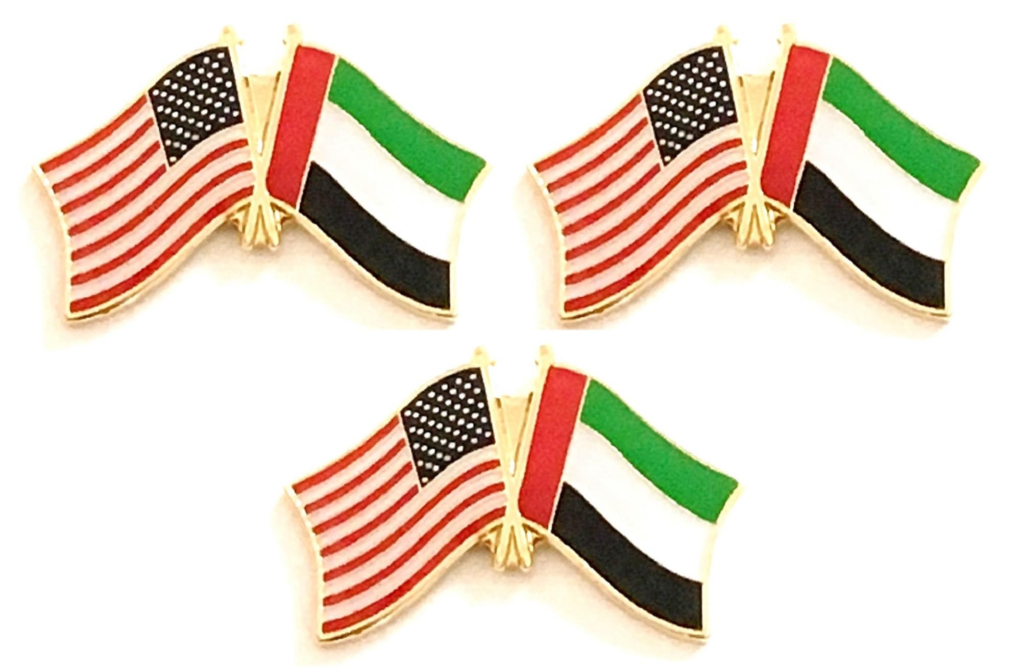 3 National Country Flag USA Friendship Flag Lapel Pins Pack of 3 International & American Double Flag Pin Badge