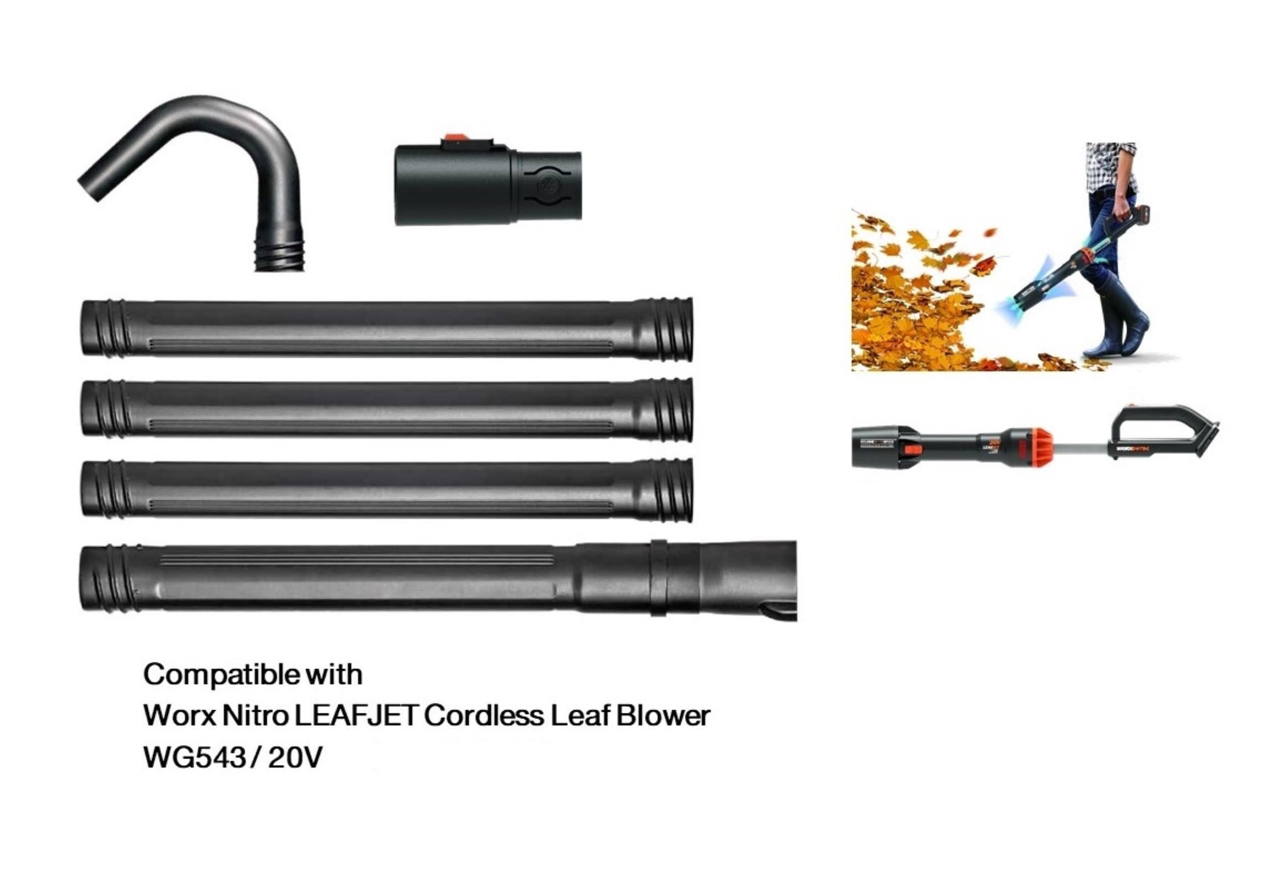 Kit de limpieza de canalones compatible con soplador de hojas inalámbrico Worx WG545/WG565/WG575 y soplador de hojas Worx Nitro 20V LEAFJET WG543