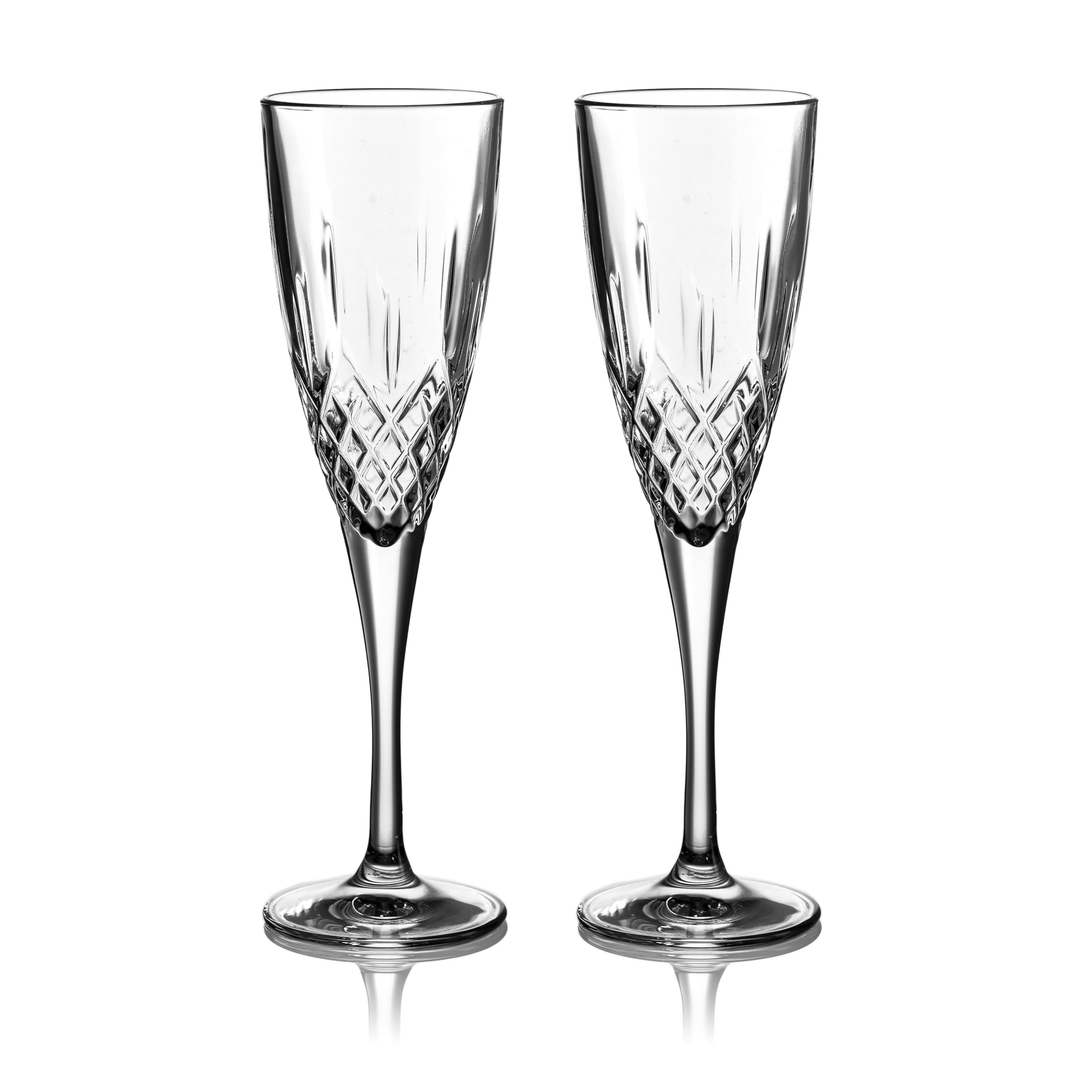 Flûtes à champagne cristal sans plomb DIAMANTE Montreux verres à pied luxe
