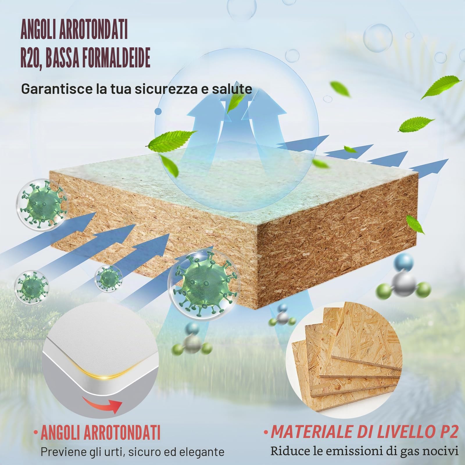 VEVOR Piano Scrivania 139,7x71x2,5 cm Portata max. 100 kg, Piano in Truciolare per Tavolo Scrivania, Piano Tavolo Lavoro Tavolo da Pranzo, Pannello per Tavolo Banco di Lavoro in Legno Truciolare