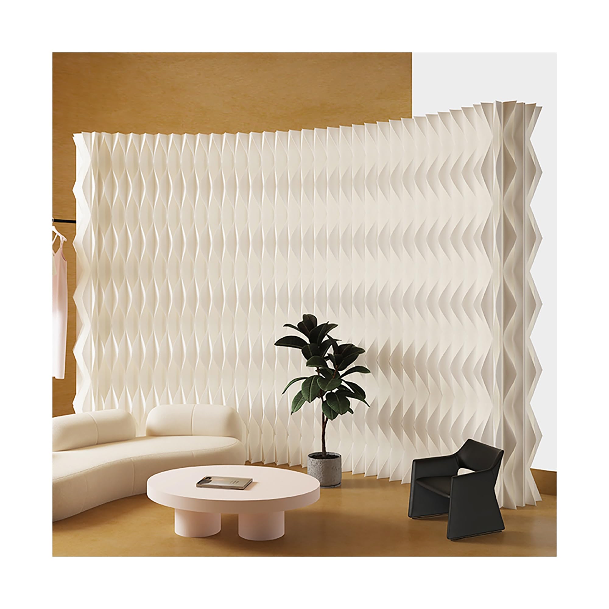 Paravent pliable en papier occultant pour retrouver de l'intimité dans un studio partagé