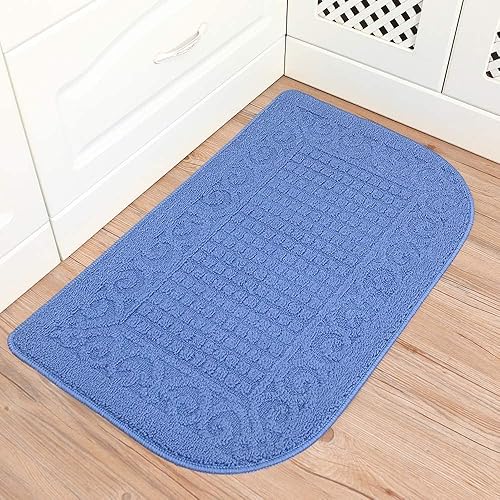 Vista 86 de Tapetes de cocina antifatiga hechos de 100 % polipropileno, semirredondos, antideslizantes, lavables a máquina, 2 piezas