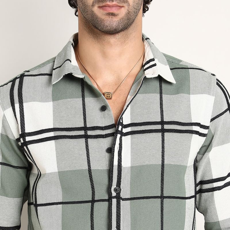Image of CAHOOT Men's Shirt for Casual Wear | Mid-Rise | Regular Fit | Button Closure | Shirt Crafted with Comfort Fit for Everyday Wear