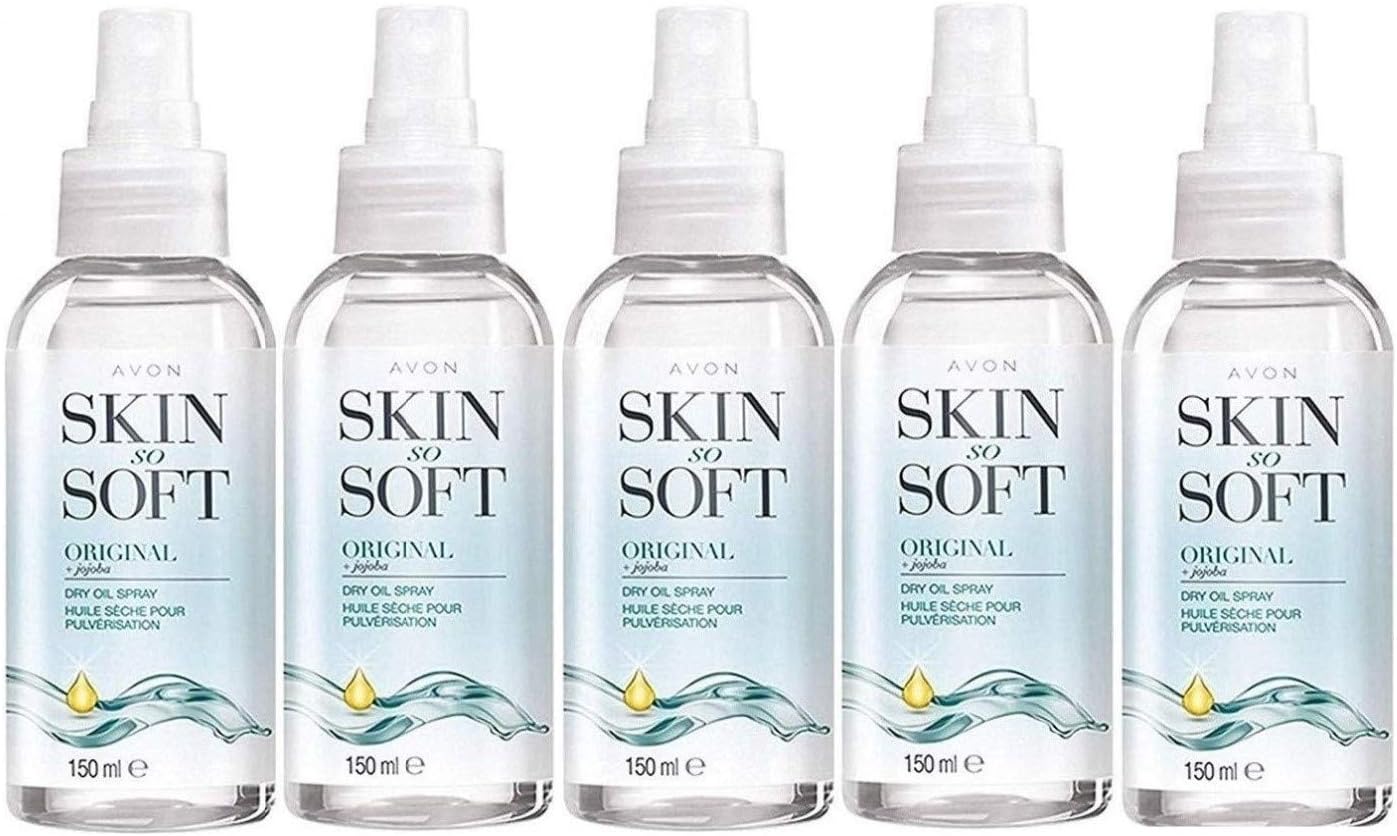 Avon Skin So Soft Original Dry Oil Body Spray 150 ml - Pack of 5