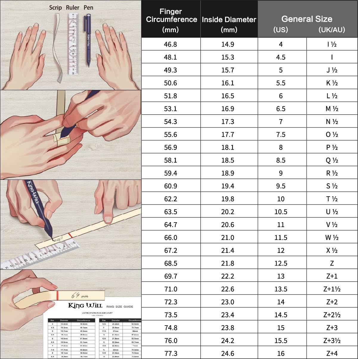 King Will Tungsten Men's Wedding Ring - Available in 6mm to 10mm, Black/Silver, Matte Finish, Beveled Polished Edge, Comfort Fit - Image 7