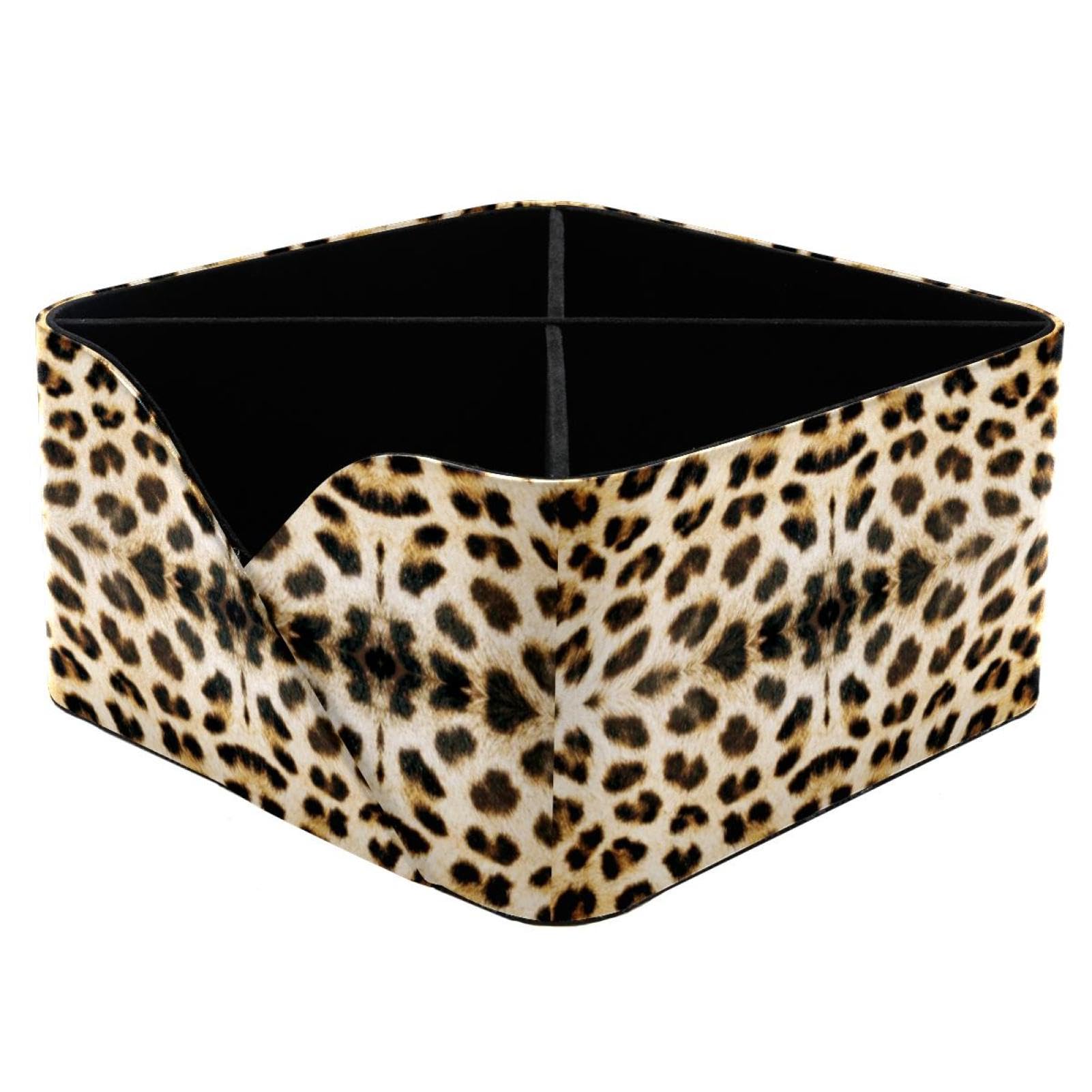 Vapokf Women's Multi Leopard Print Desk Organiser With 4 Compartments, Pencil Holders Pen Pot Storage Caddy For Desk, Desktop Storage Stationery Supplies For Home Office