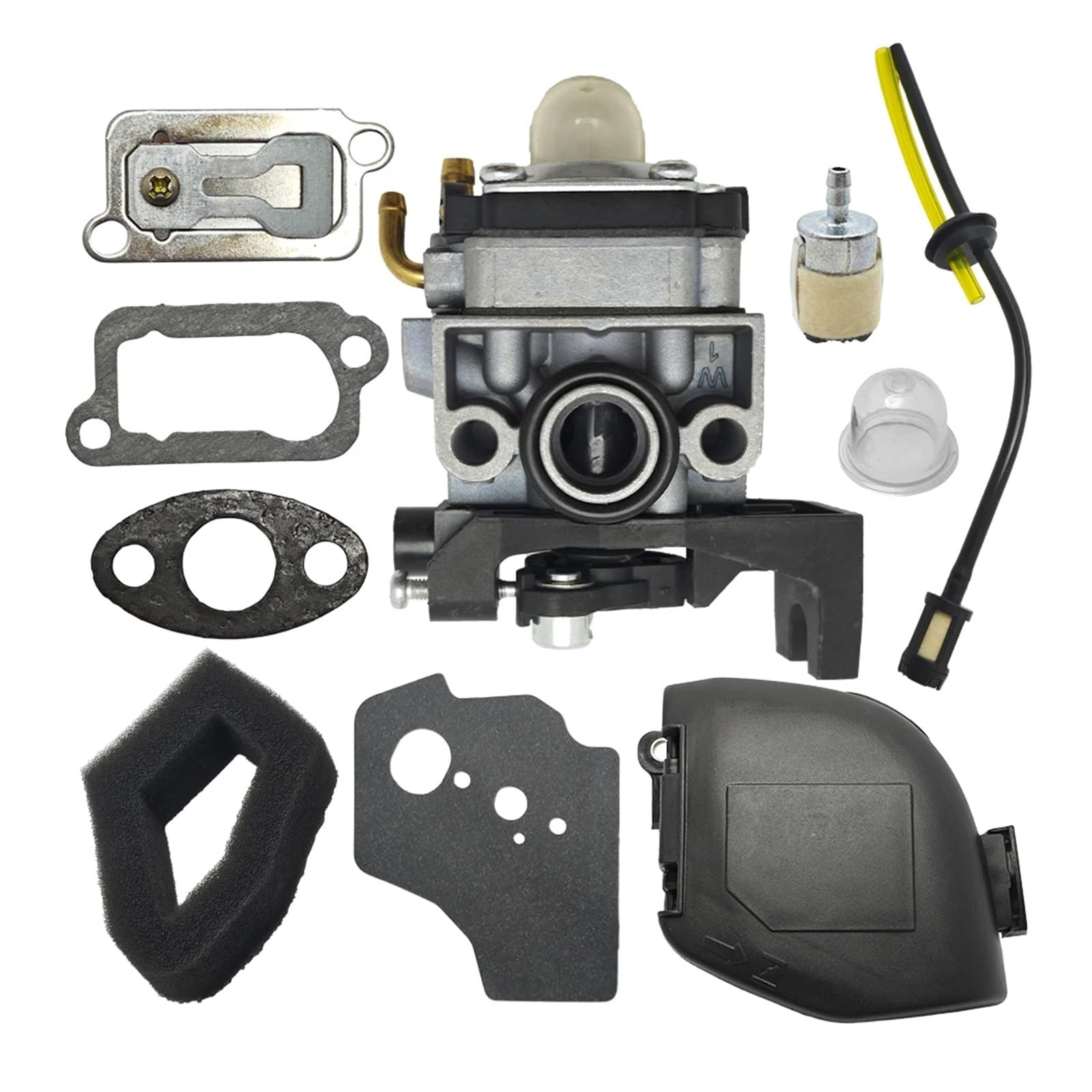 Carburador for GX35 HHT35 HHT35S, cubierta de filtro de aire, carcasa, línea de combustible, ojal, motor de gasolina mini de 4 tiempos y 1.3 HP, desbrozadora